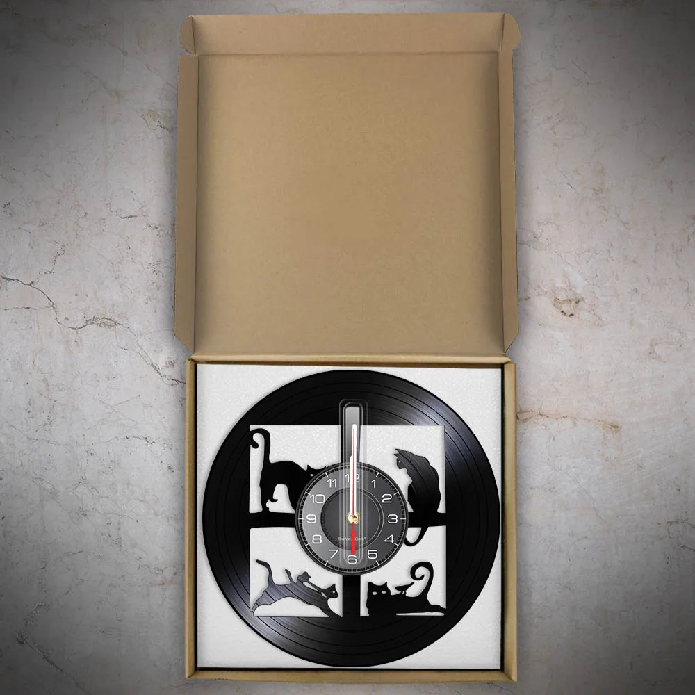 Круглые Настенные часы с виниловой пластиной украшение для детской комнаты