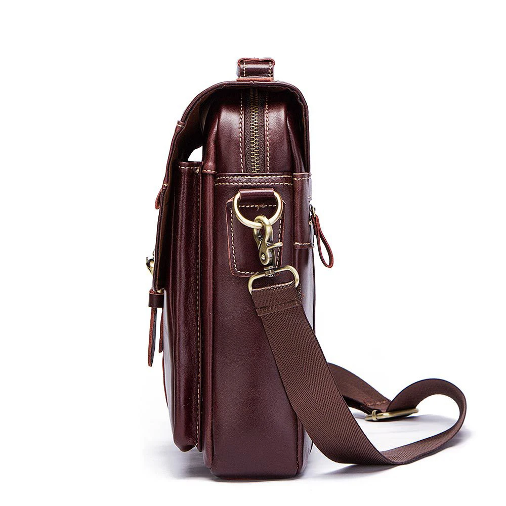 Высококачественная брендовая новая дизайнерская мужская сумка из натуральной