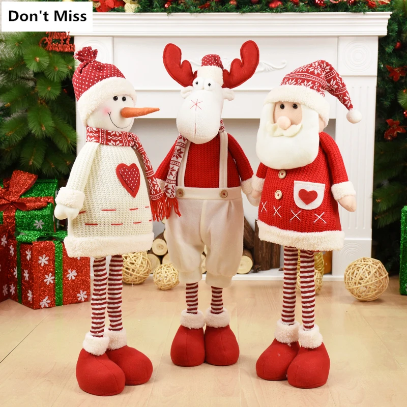 

Christmas Dolls Christmas Retractable Dolls Santa Claus Snowman Elk Christmas Gifts Christmas Interior Decoration Ornaments