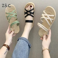 new sandals and slippers women wear wild korean ins rome style thick soled beach fashion young girls shoes in summer outdoor