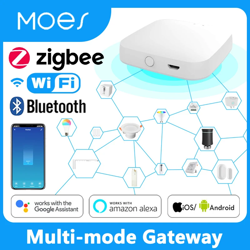 

Шлюз Moes Zigbee Gateway 3,0 с поддержкой Bluetooth и Wi-Fi