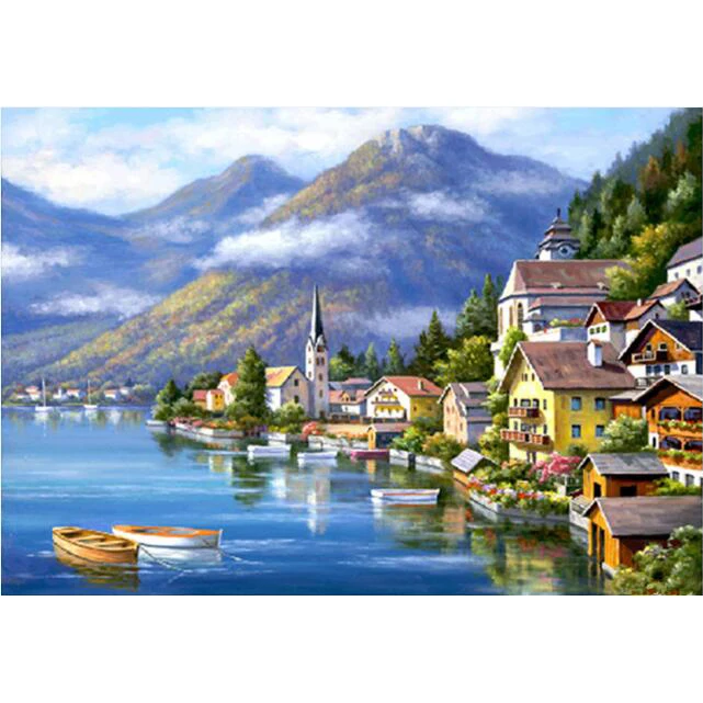 

Full Square/Round Drill 5D DIY Diamond Painting "House Landscape" 3D Rhinestone Embroidery Cross Stitch 3D Home Decor
