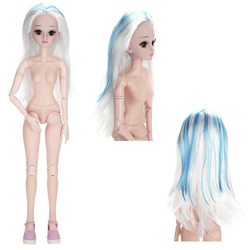 Мода 60 см 21 подвижные шарнирные куклы BJD 3D глаза ресницы DIY женские голые обнаженные куклы тела игрушка для девочек подарок