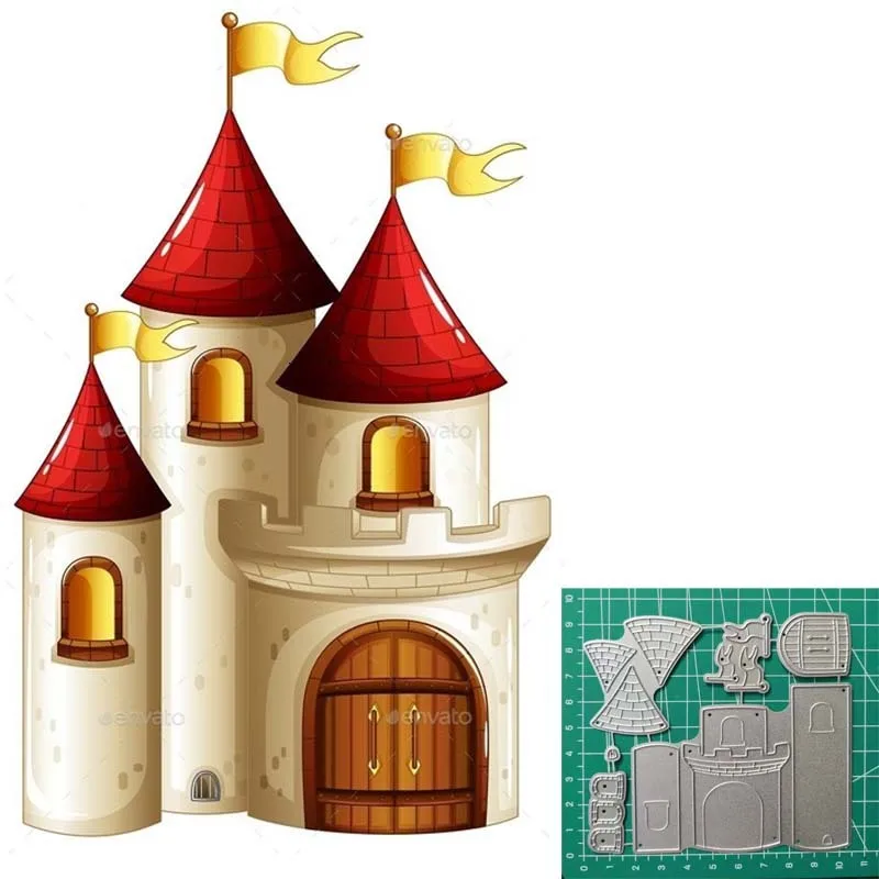 Замок Домашний дом металлические режущие штампы Скрапбукинг Nouveau Arrivage 2019 |