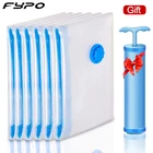 15 шт. вакуумные пакеты для хранения, пакет для экономии пространства с насосом, вакуумный пакет, органайзер для хранения, сумка для одежды, Многоразовые Пакеты с двойной молнией