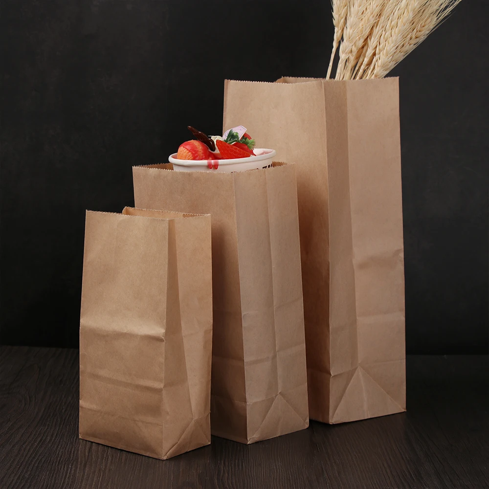 5 шт. винтажная крафт бумага упаковочные пакеты Подарочные для хлеба еды печенья