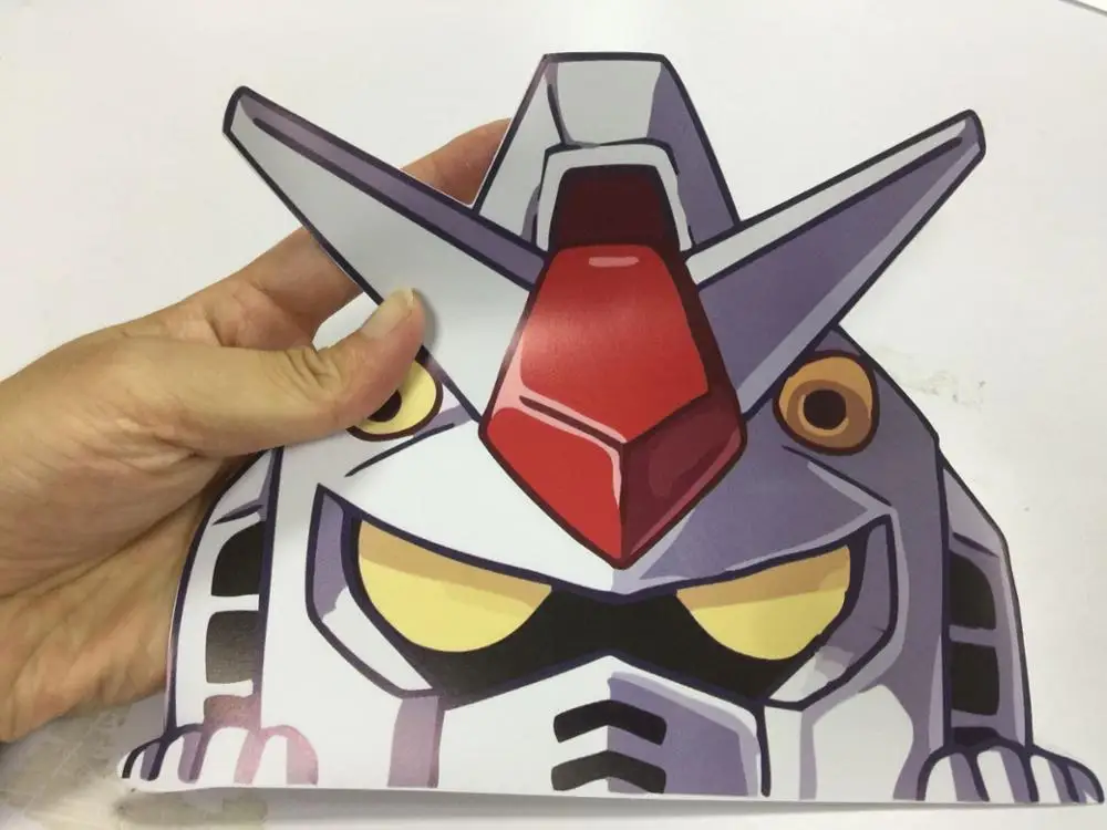 Three Ratels FC41 3D GUNDAM RX-78 Peeking аниме Автомобильная наклейка для Peugeot 206 308 виниловая из