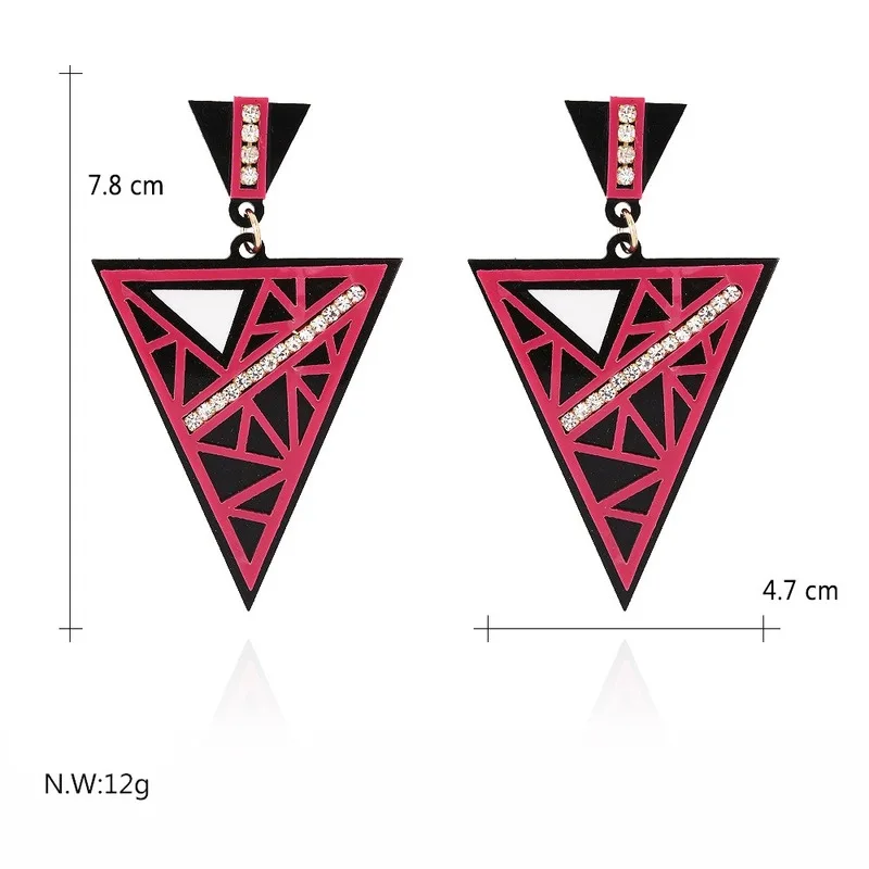Африканские модные женские ювелирные изделия в уличном стиле треугольные серьги