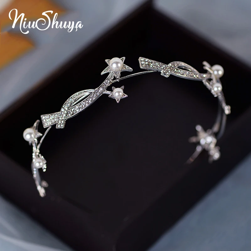 

NiuShuya Princess Wedding Bridal Bridesmaid Tiara Crown Headband Girls Crystal Rhinestone Jewelry Head Ornament