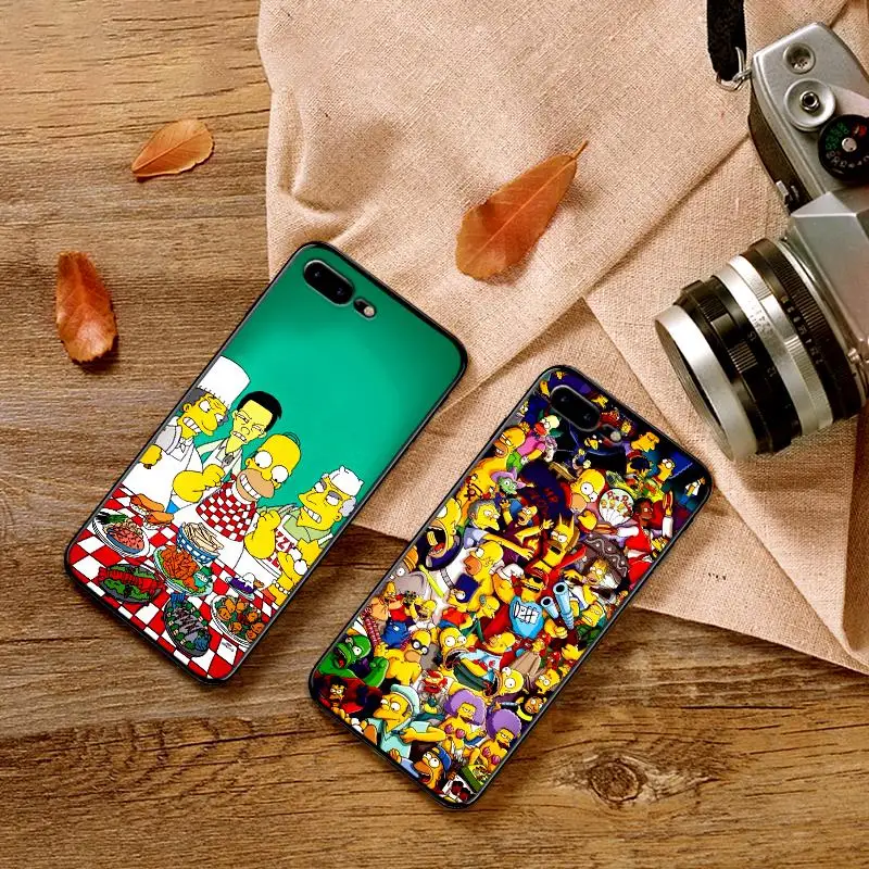 Для iPhone 6 6s 7 8 Plus X XR XS Max 5 5S SE телефон Cas Homer Симпсон Мягкий ТПУ для X|Чехлы-накладки| |