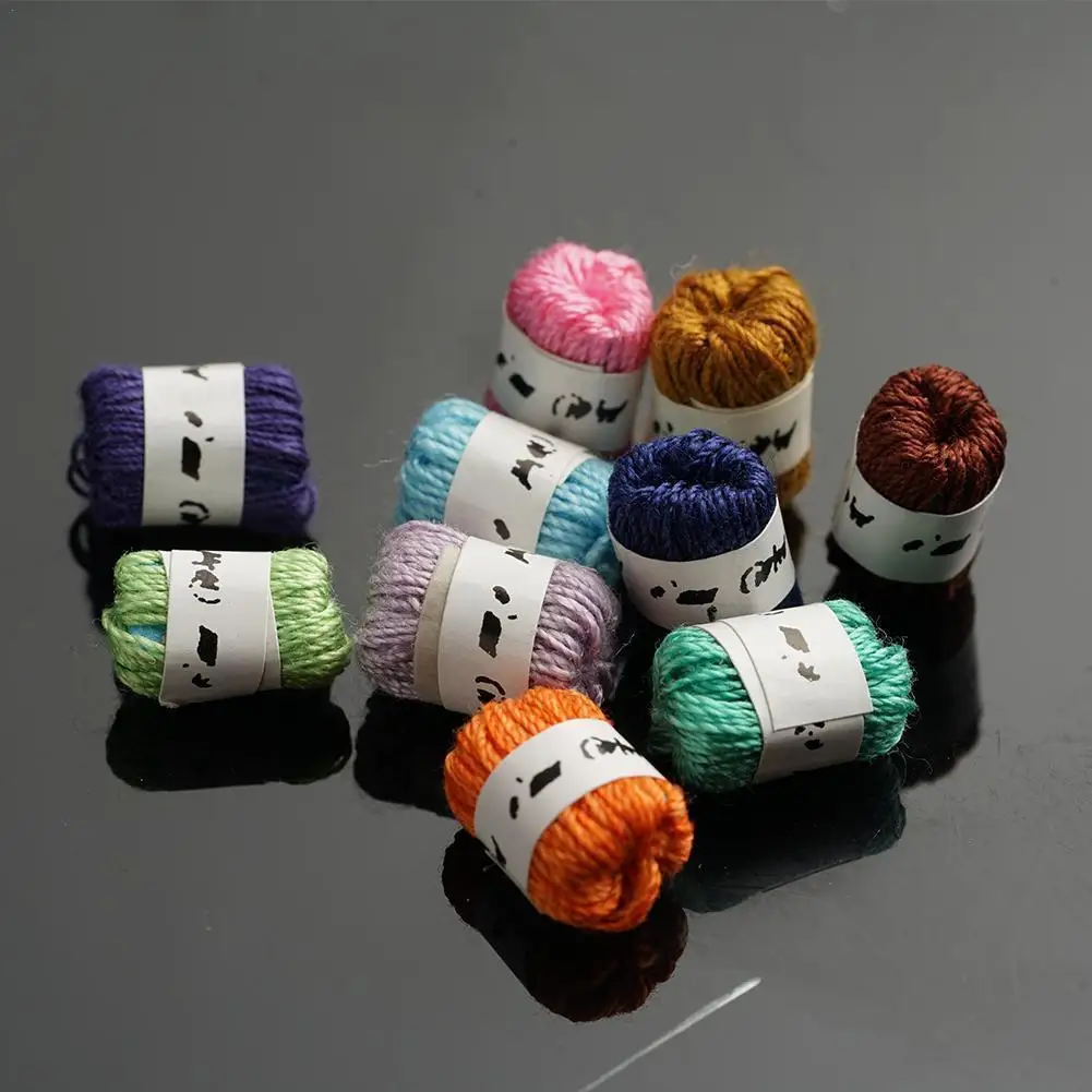 

1:12dollhouse Doll House/ob11/mini Decoration Living 10 Of Set Colorful Balls] [a Yarn Room T5G6
