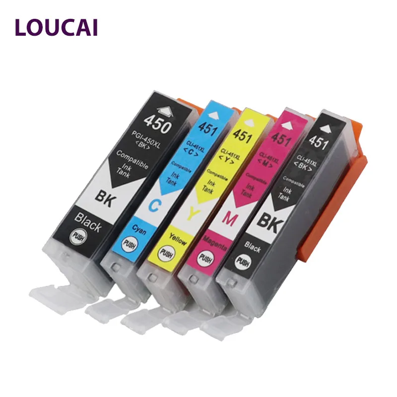 Совместимый картридж чернил для принтера Canon PGI-450 CLI-451 для моделей PIXMA MG5440 MG6340 MG7140 IP7240 MX924 IP8740.