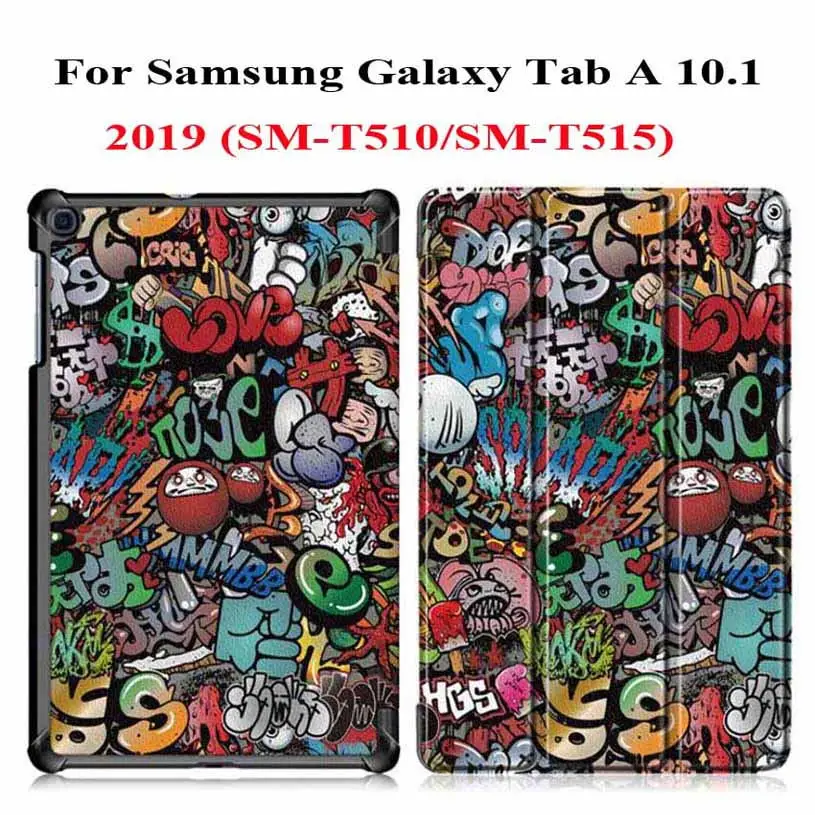 2019 TY Ультратонкий чехол для samsung Tab A 10,1 T580 T585 T510 T515 чехол для планшета для samsung Galaxy Tab A 10,1 чехол - Цвет: 2019 TY