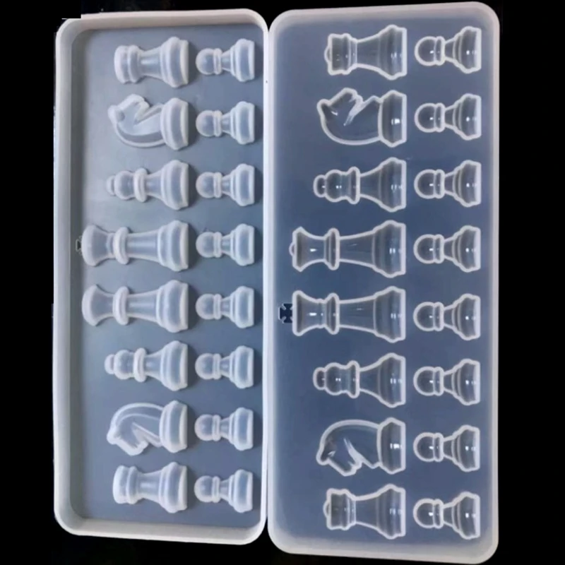 

Chess Board Silicone Resin Mold 2Pcs Chess Silicone Mold for Resin Casting Craft