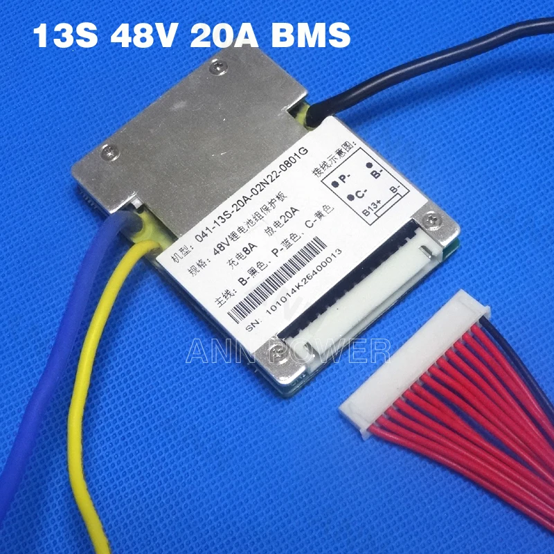 Бесплатная доставка 13S 48V 20A литиевая батарея плата защиты BMS li-ion/LiPo/LiMn батареи для