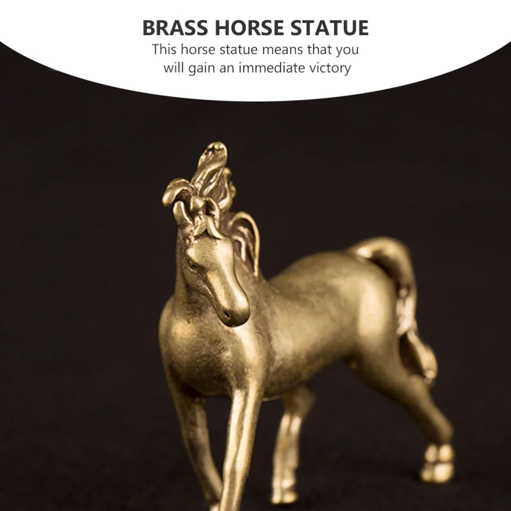 

1Pc Brass Horse Statue Feng Shui Statue Metal Horse Decor Home Decoration