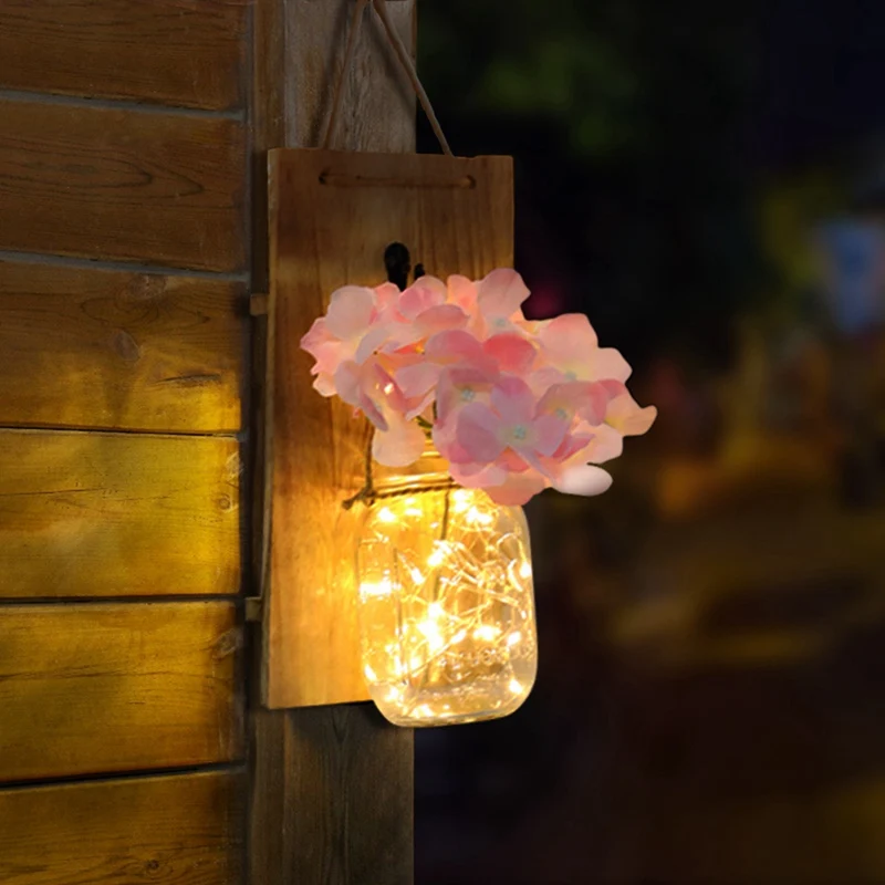 Солнечная стеклянная бутылка светодиодный светильник гирлянда деревенский