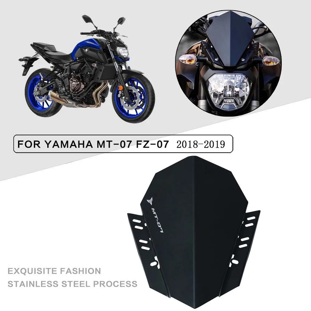 Для YAMAHA MT 07 FZ 2018 2020 ветровое стекло дефлектор мотоцикла алюминий|Козырьки от