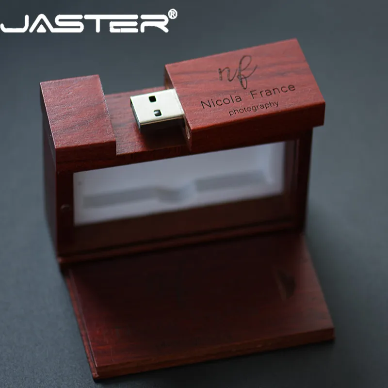 JASTER акция (более 10 шт. бесплатный логотип) креативный деревянный usb + коробка
