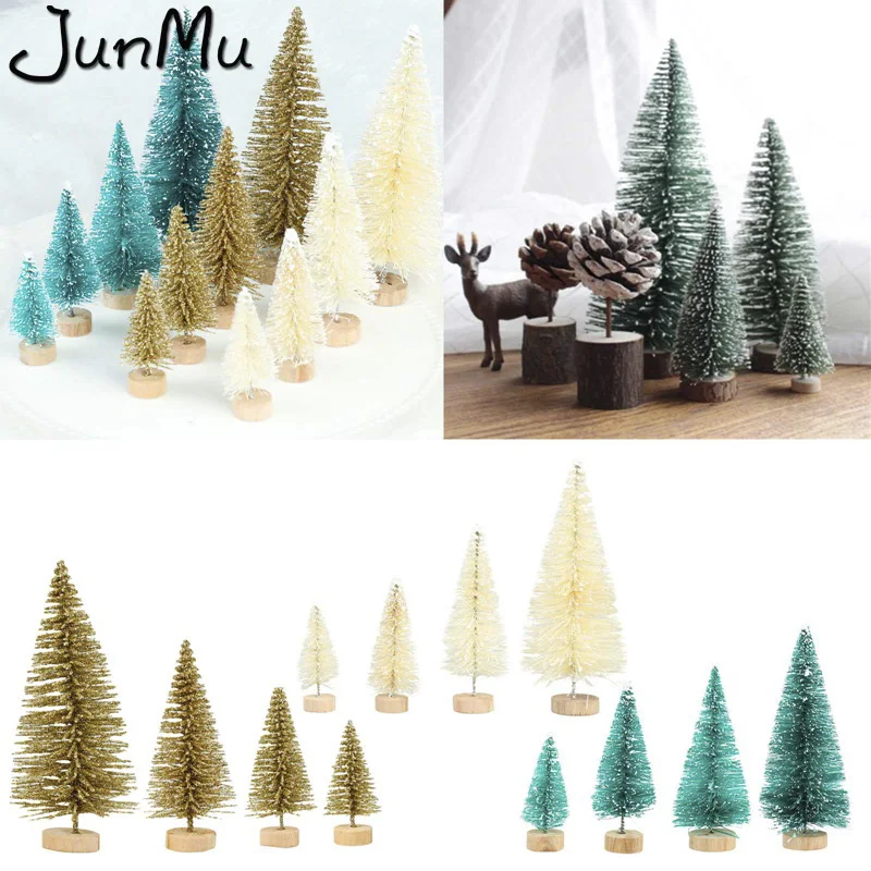 DIY рождественская елка маленькая сосна мини елки размещаются на рабочем столе