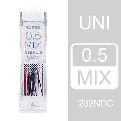 Mix Япония Uni Nano Dia цвет 0,5-202NDC цвет ed механический карандаш подводки для заправки 0,5 мм Пишущие принадлежности 202NDC - Цвет: Mix