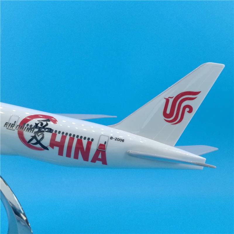 

47cm Air China Loves China Boeing 777 Airplane Model Gift Decoration Collection Love China B777 Model Airplane Stand Adult Toys