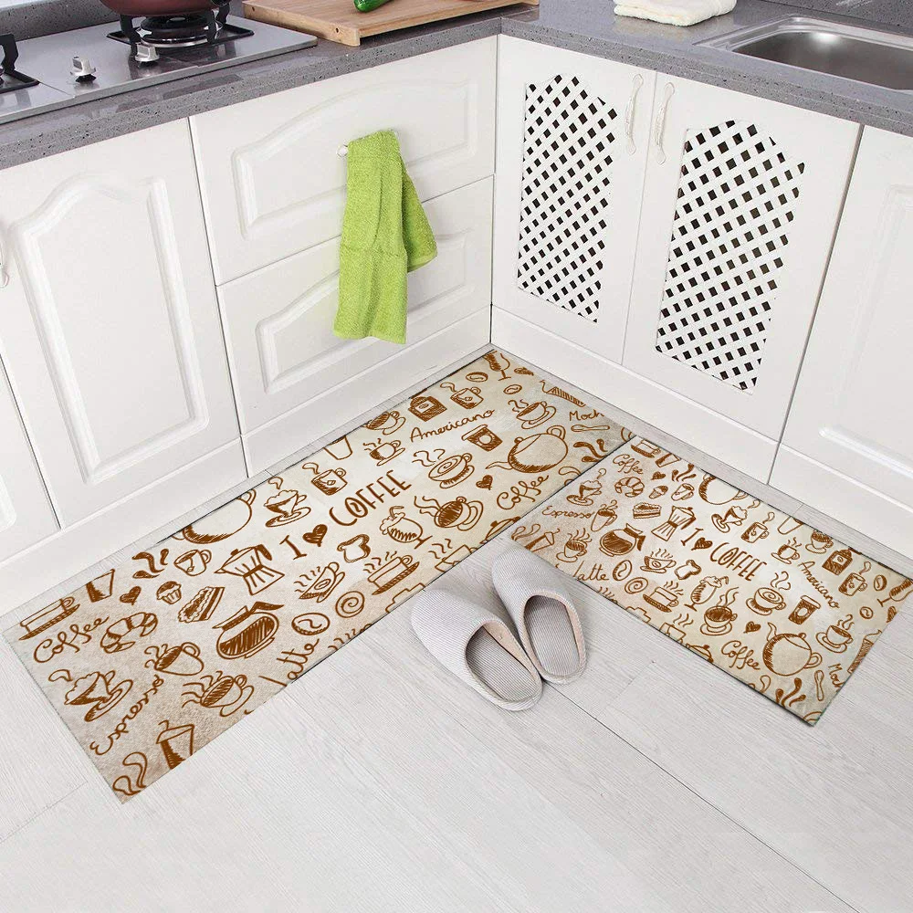 

Household Absorbent Non-slip Bathroom Mat Bedroom Entrance Door Mat Creative Kitchen Carpet Oil-absorbing Kitchen Rug Area Rug