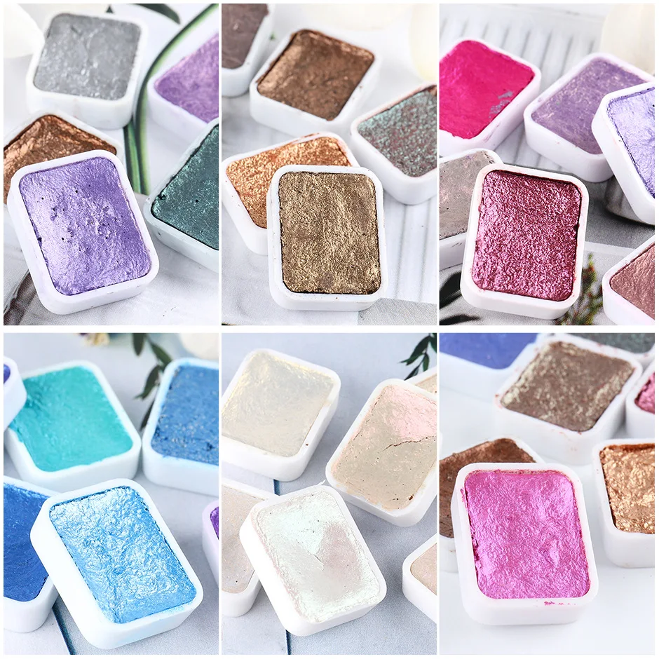 

Unique Nail Art Paint Pigment Solid Metal Pearlescent Watercolor Smudge Japanese Pigment Nail Smudge Paint Modified Nail Art