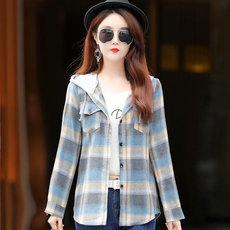 Женская модная Повседневная Толстовка с длинным рукавом 5 цветов фланелевые