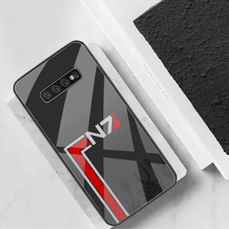 Чехол для телефона N7 Mass Effect закаленное стекло Samsung S20 Plus S7 S8 S9 S10 Note 8 9 10 | Мобильные
