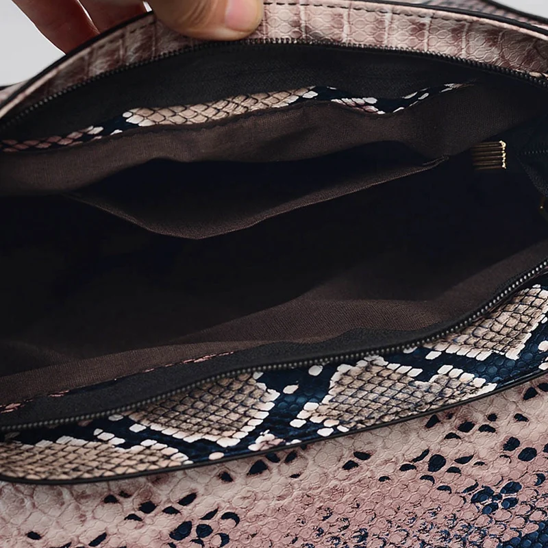 Сумки универсальные сумки для женщин модные Змеиный узор сумка на плечо