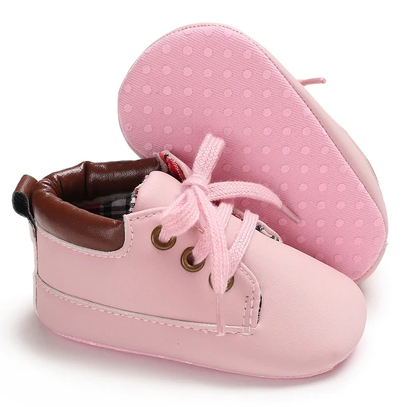 

Newborn spring and autumn men and women cute baby baby soft bottom with solid color fashion children's shoes