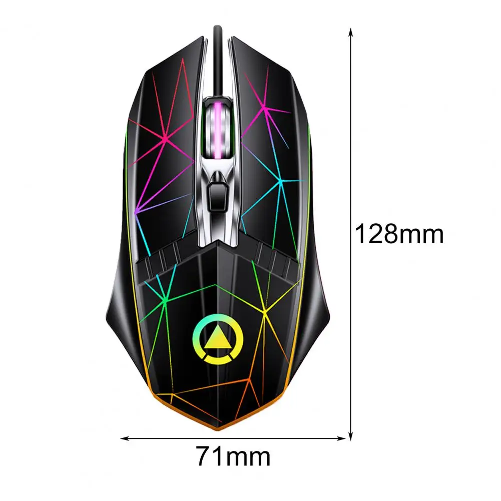 

USB wired Mouse 4 Buttons colorful Breathing Lights 3-gear Adjustable DPI High Sensitivity Optical Wired Mouse for Gaming