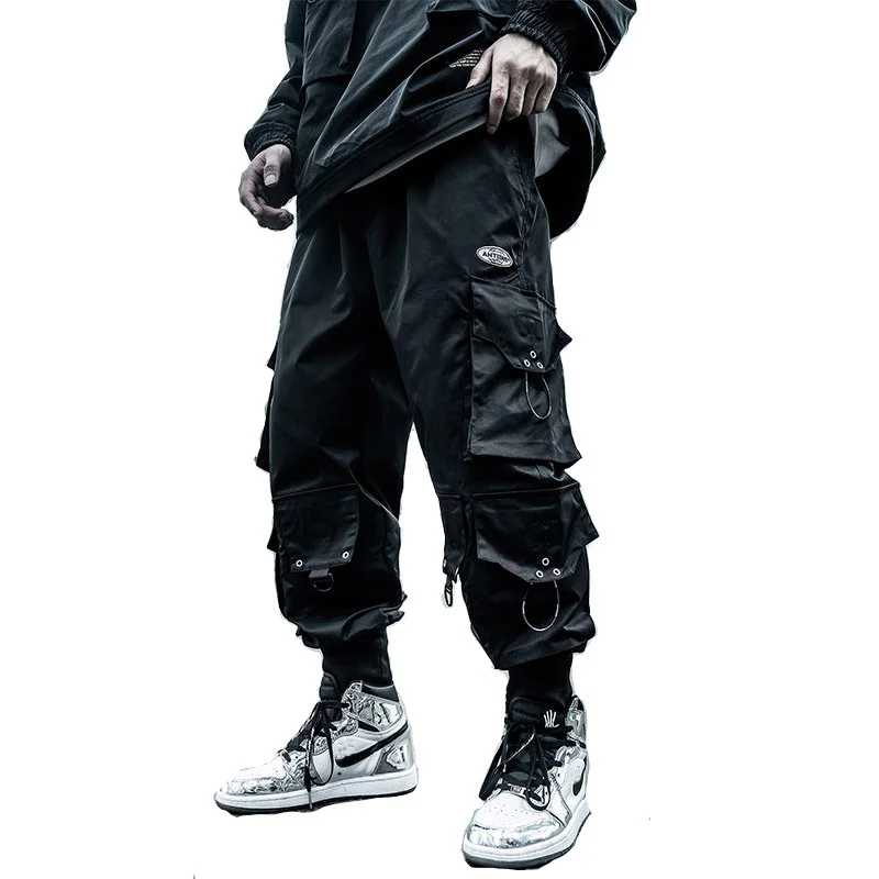 

cargo pant mens fashion casual pants sweatpant hip hop joggers streetwear pantalon homme sportwear trousers