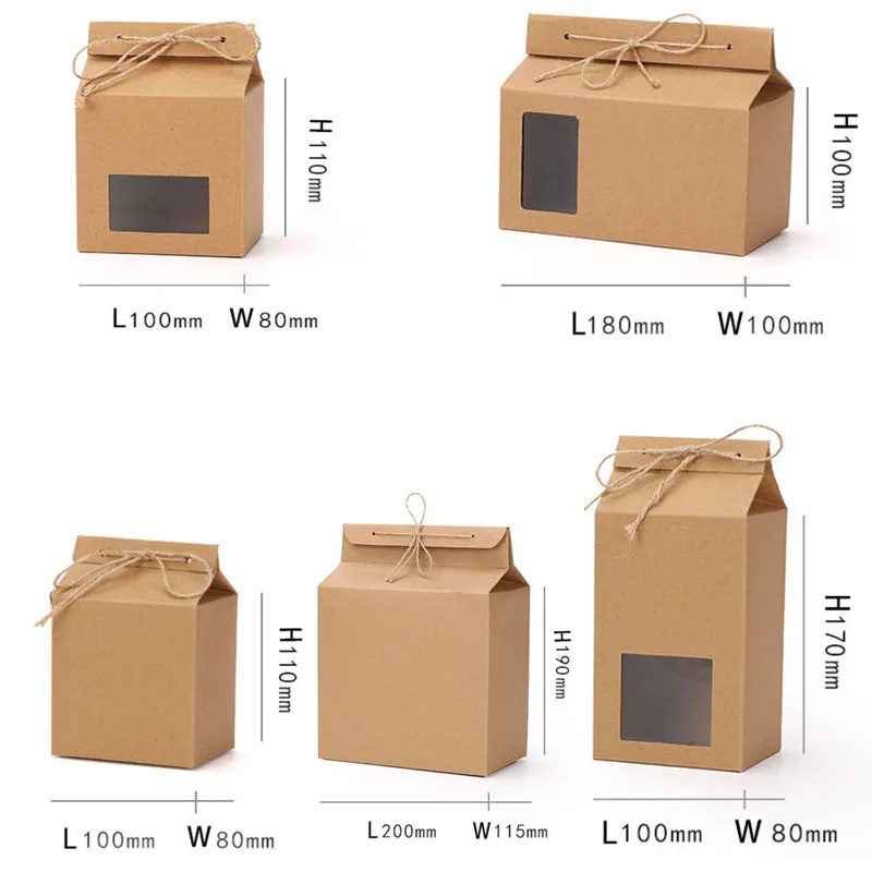 6 шт. коробка из крафт-бумаги для конфет шоколада и десертов | Дом сад
