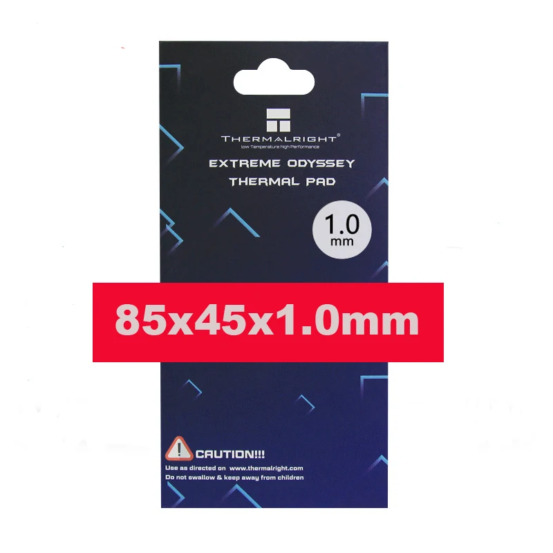 85x45x1.0 Thermalright термопрокладка 120X120 мм 12,8 Вт/mK 2,0 мм 1,5 мм 1,0 мм 0,5 мм Высокоэффективная теплопроводность оригинальная аутентичная - Цвет: 85x45x1.0