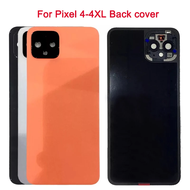 Pixel 4 XL Back Glass Battery Cover For Google Pixel 3 4 4A 4G XL Housing 3D Glass Case 4A 5G Rear Door Cover With Camera Lens