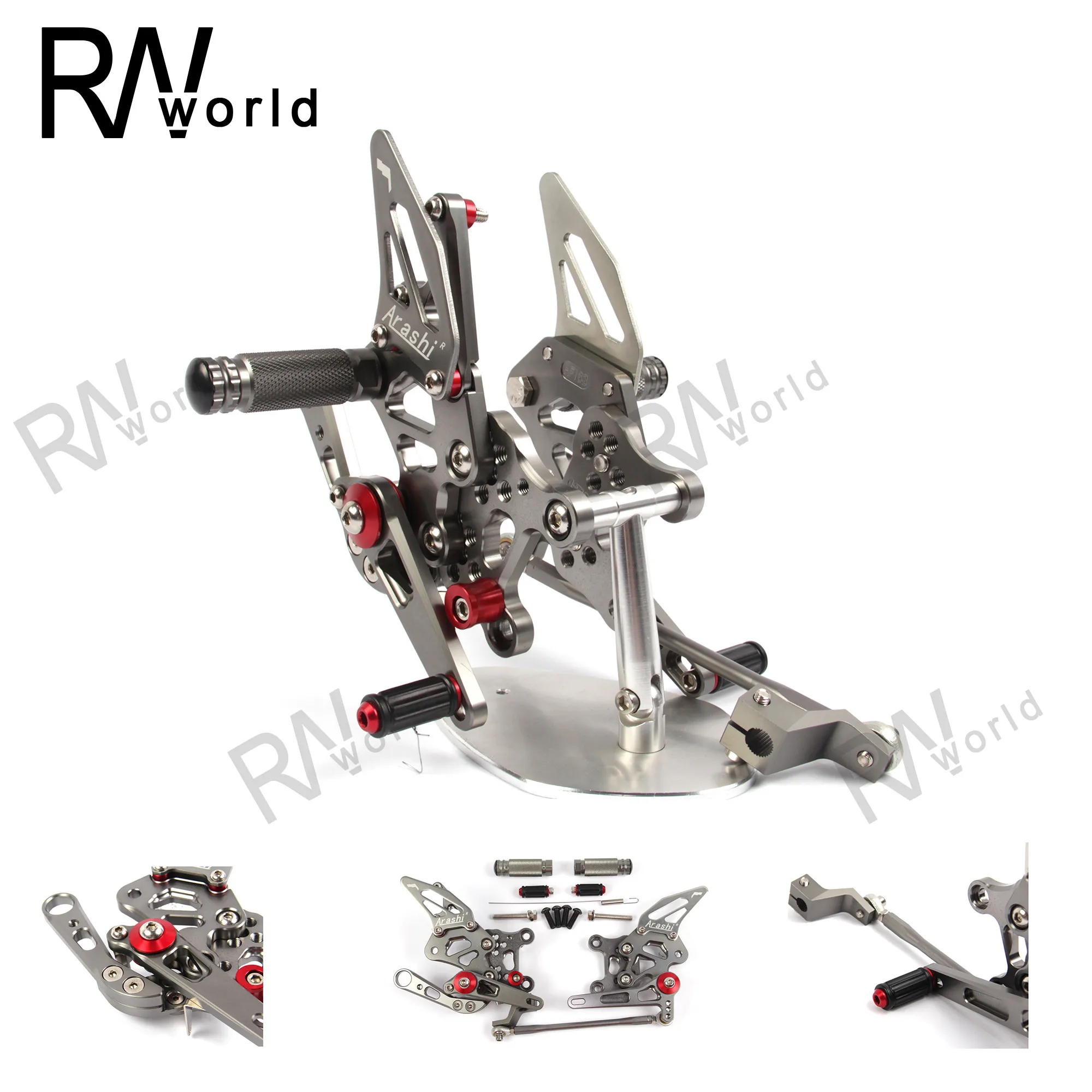 Для мотоцикла APRILIA RSV4 R RSRV4R FACTORY 09-12 CNC Регулируемая Задняя подставка для ног педаль