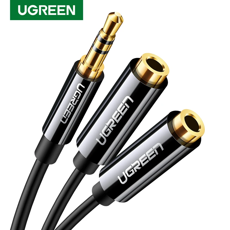 Аудиоразъем UGREEN 3 5 мм разветвитель удлинитель AUX переходник для наушников штекер