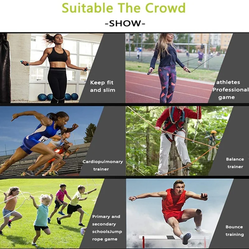 

the Non Binding Ball Shaft Has A Memory Foam Bearing Speed Rope Skipping, Which Is Very Suitable for Sports Training.