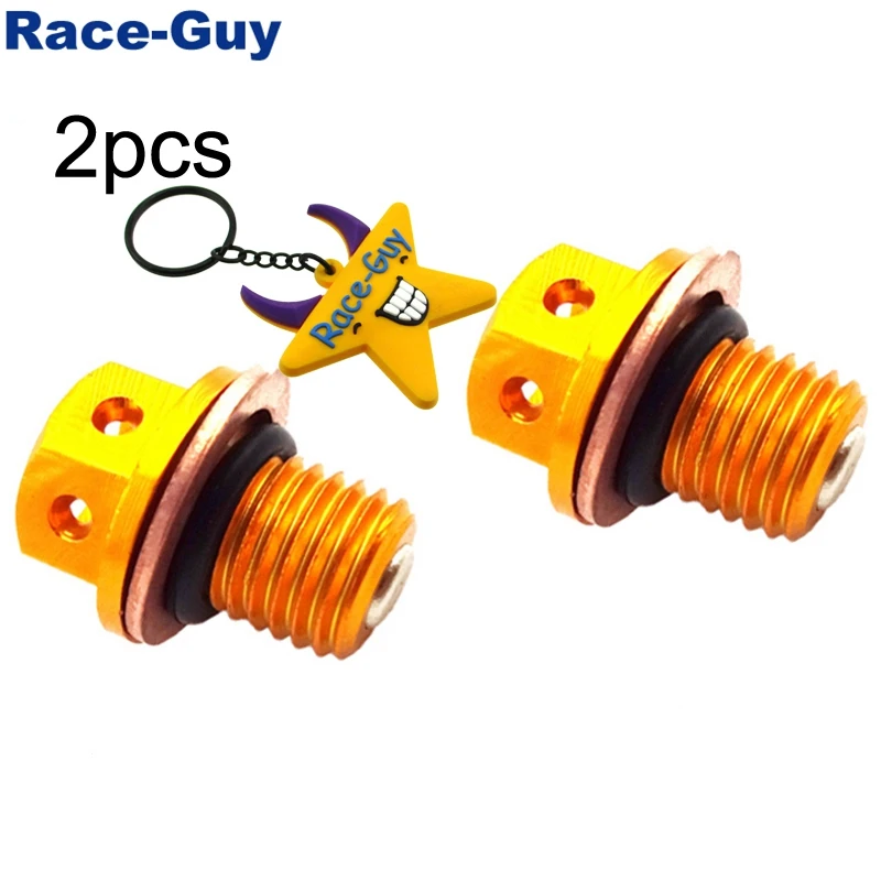 Золотая мотоциклетная магнитная пробка для слива масла двигателя болт гайка