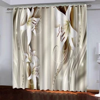 european luxury curtain living room bedroom blackout curtain drapes silver fashion 3d curtains window