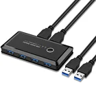 2x4 USB 3,0 общий переключатель, 2 порта для совместного использования 4 USB-устройств для клавиатуры, мыши, принтера