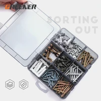 greener plastic storage boxes slots adjustable packaging transparent tool case screw craft organizer box jewelry accessories