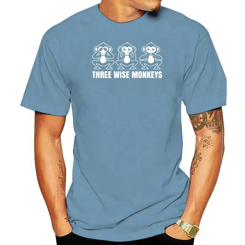 

THREE WISE MONKEYS FABLE TALE SEE HEAR SPEAK NO EVIL MENS WOMENS KIDS T-SHIRT Fashion Men Printed T Shirts Fashion