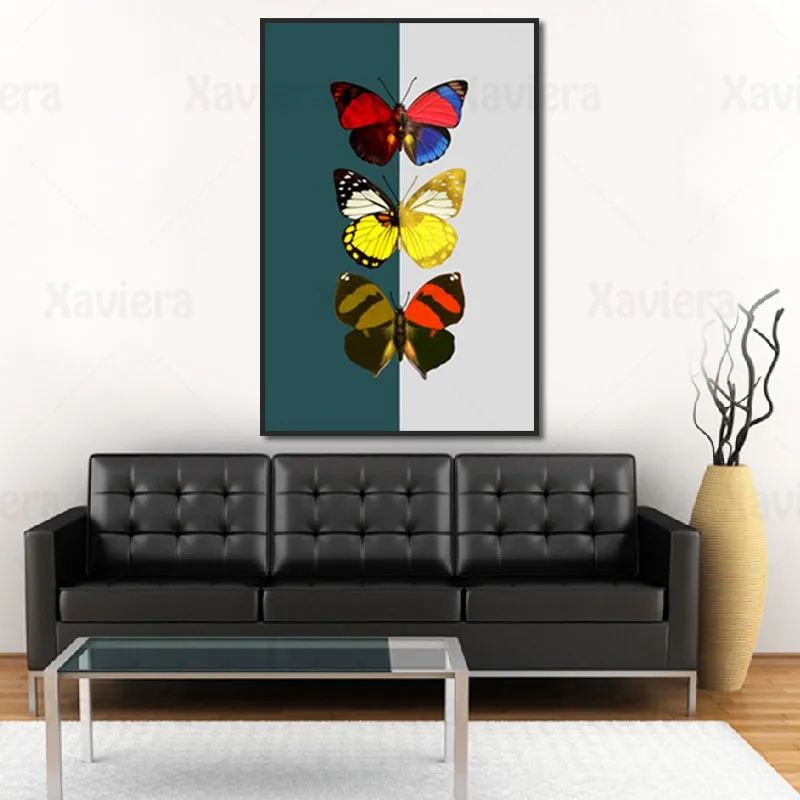 

Modern Minimalist Animal Preset Pictures Colorful Butterfly Art Posters Nordic Print Canvas Decorative Painting for Living Room