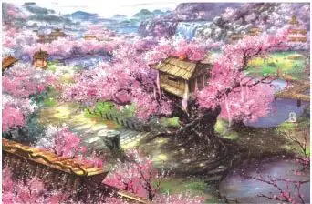 38x26cm Мини-пазлы с картинками 1000 штук деревянные Ландшафтные Пазлы игрушки для взрослых детские игры Обучающие игрушки, пазлы - Цвет: 38x26cm