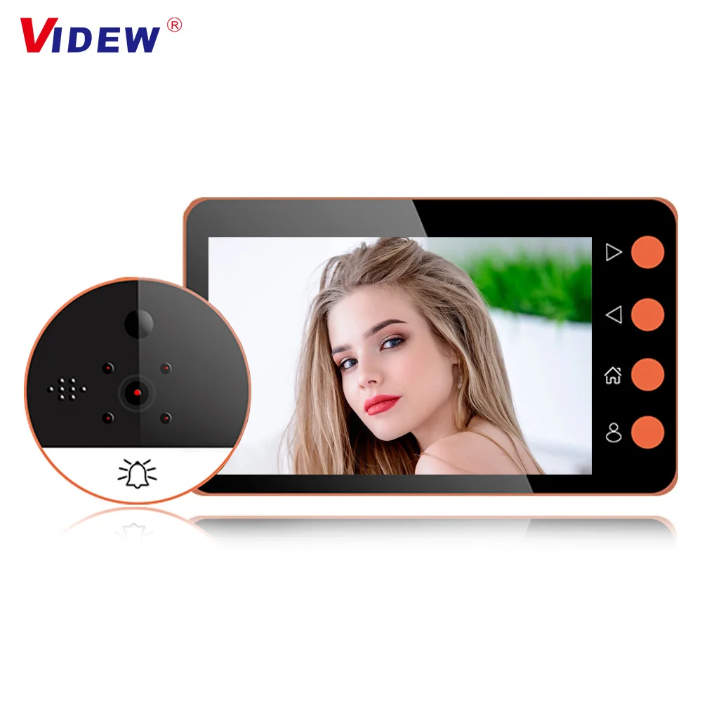 

Видеозвонок дверной, 4,5 дюйма, 720P, широкоугольный, с датчиком движения