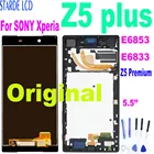 Оригинальный ЖК-дисплей для SONY Xperia Z5 plus, сенсорный экран, дигитайзер в сборе для Sony Xperia Z5 Premium Z5P Z5 Plus E6833 E6853