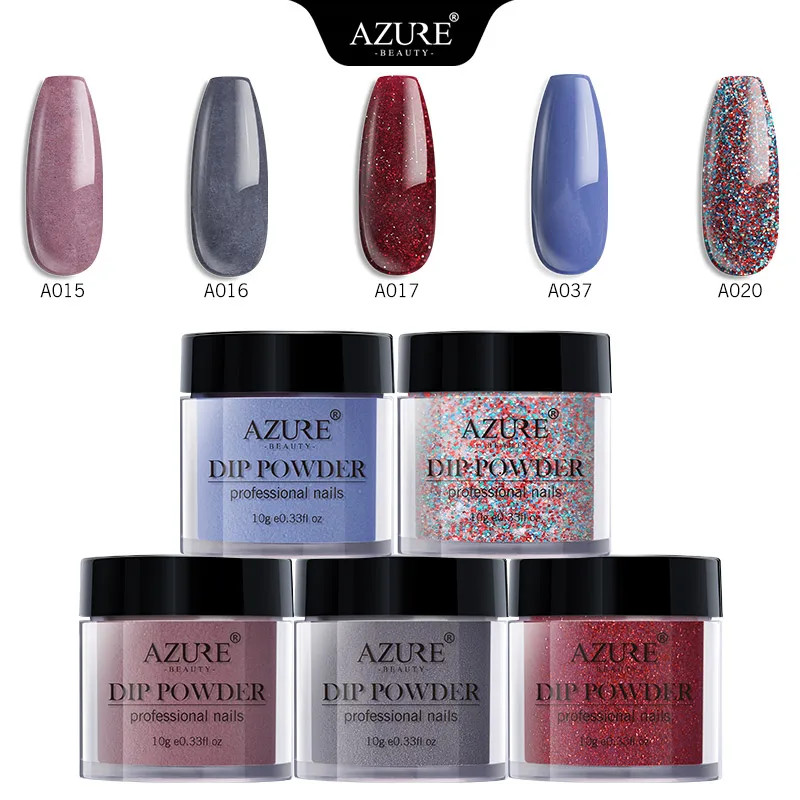 Azure beauty 5 шт./лот набор пудры для погружения впитывающая основа гель топ